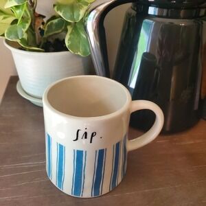 Rae Dunn Blue Stripe SIP Mug